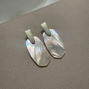 Kendra Scott Silver and Iridescent Earrings